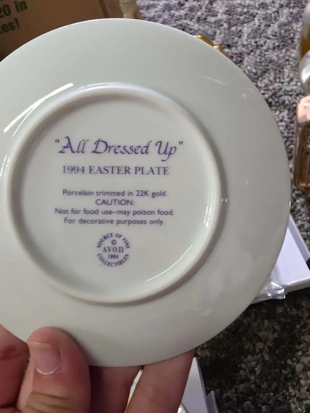 Avon Easter 1991 Collector Plate Decorative
